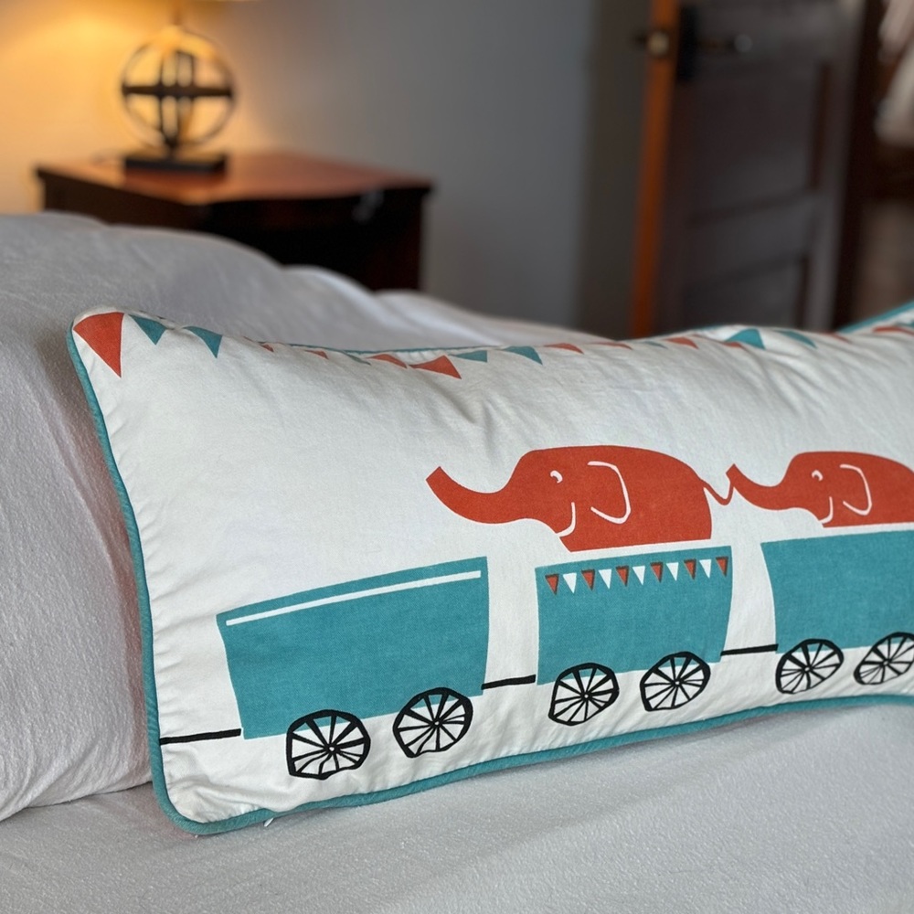 Ferm Living Tiny Train Pillow